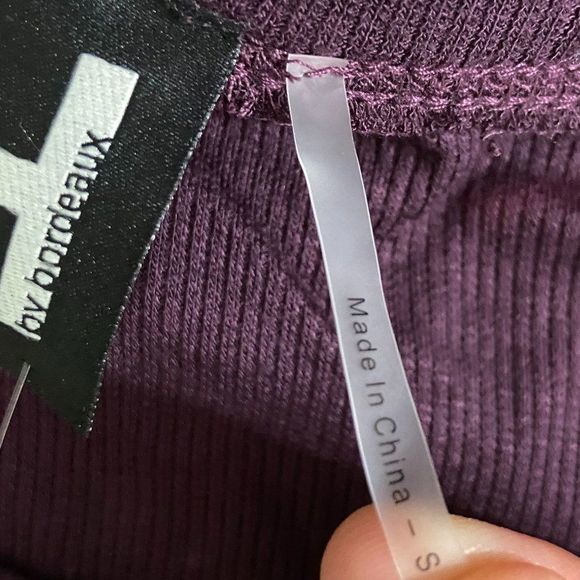 NWT H BY BORDEAUX Purple Cross Back Crew Neck Swea - Picture 7 of 9